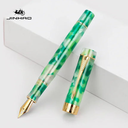 JINHAO 100 Centennial Resin Fountain Pen Arrow Shaped Pen Clip Golden Clip Business Office School Supplies Stationery PK 9019