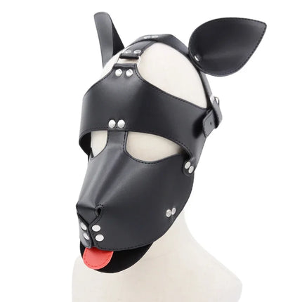 Slave Restraint Costume Fetish BDSM Restraint Headdress Hood Cosplay Sex Toys For Couples Cosplay PU Leather Sexy Mask Hood Eyes