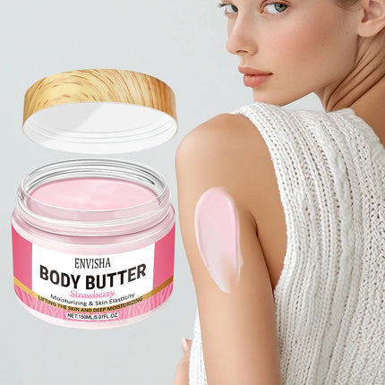Skin Care Strawberry Face and Body Butter Lotion Cream: Whitening, Deeply Moisturizing, Brightening, Melanin Removal, Elasticity, Lifting