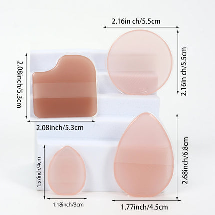 1Pcs Jelly Soft Silicone Gel Powder Puff Sponge for Cosmetic Face Foundation Bb Cream No Powder Eating Powder Makeup Tool