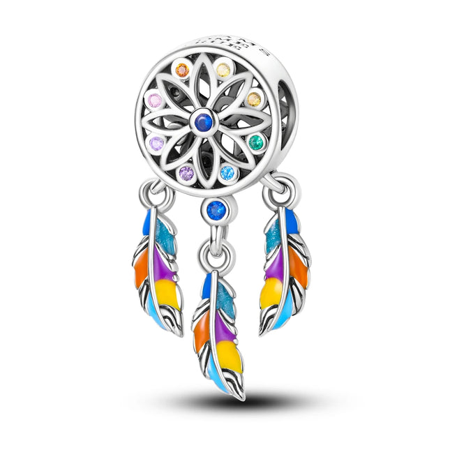 Charm Hot Sales 925 Sterling Silver Charms Beads CZ pave Round Charms Fit Original Bracelet Necklace Charms Jewelry Gift DIY