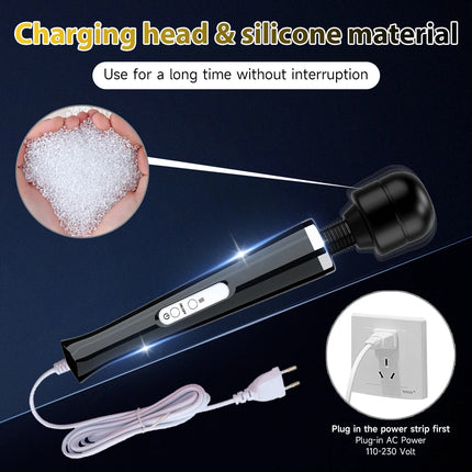 Powerful Magic Wand Vibrator Big AV Body Massager 10 Frequency Vibrator for Female G spot Clitoral Stimulator Adult Sex Toy