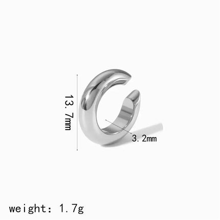 Hot Selling 18K Gold Color Stainless Steel Multilayer Ear Clip Waterproof Metal Unique Fashion Trendy Women Gift