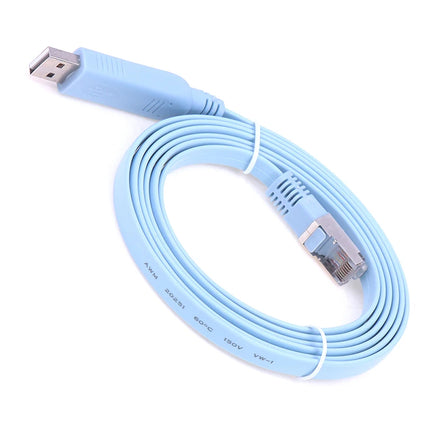 1.8M USB To RJ45 USB To RS232 Serial To RJ45 CAT5 Console Adapter Cable Cord For  Routers New