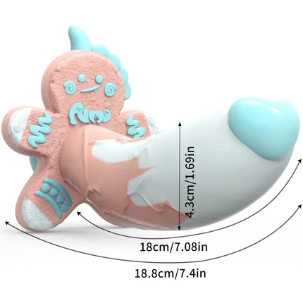 Monster Dildo Silicone Fantasy Colourful Cute Dildo Gingerbread Man Strong Suction Cup Dragon Dildo Anal Plug Sex Toys For Women