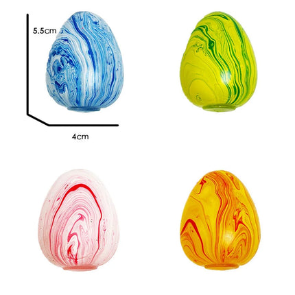 Creative Flow Pattern Egg Cute Bear Maltose Pinch Fun Easter Adult Stress Relief Toy Home Decoration Pinch Stress Relief Ball