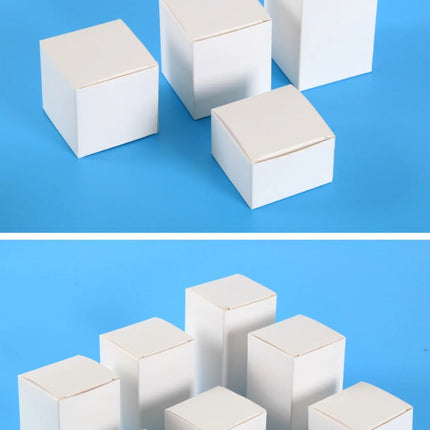 50pcs/lot 3x3 5x5 6x6 8x8 9x9 10x10cm Hight 4 ~ 13cm Card Paper Box Square Lipstick Perfume Essential Oil Bottle Storage Boxes