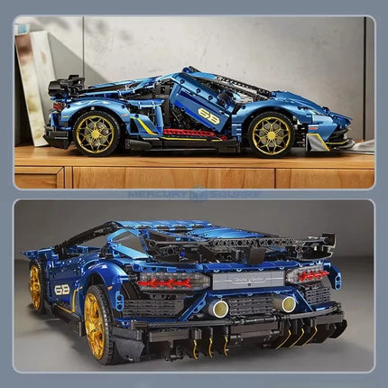 1:8 SVJ Super Sport Car Building Blocks Assemble Bricks Model Technical Racing Vehicle Toy Car Desktop ornaments Boys Adult Gift
