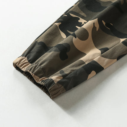Men's  Camouflage Cargo Pants Sweatpants Outdoor Bunched Long Trousers  Casual Autumn Multi-Pocket Durable Workwear Male Trouser