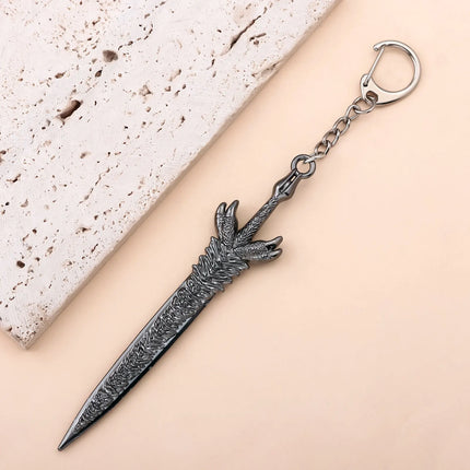 Game DMC Keychain Dante Sword Rebellion Awakening Keyring Nero Red Queen Keychains Weapon Pendant for Men Jewelry