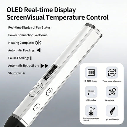 3D Printing Pen Competition Level OLED Display Professional 3D Print Pen With PLA Filament 3D Doodling Making Detachable Design
