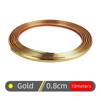 10Mx0.8cm self-adhesive wall sticker, bedroom and living room decoration edge line, soft PVC wall line