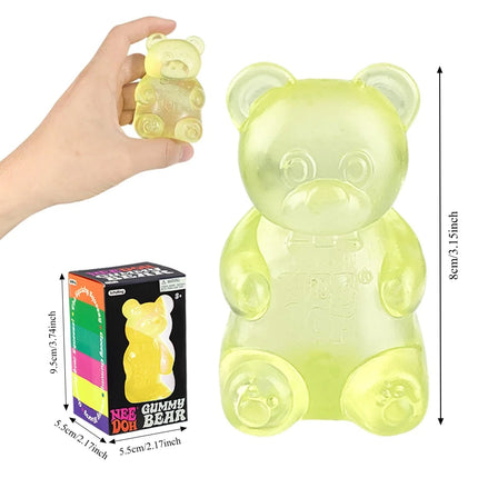 Schylling Needoh Bear Squishy Fidget Toy Stress & Anxiety Relief Helps Improve Focus Perfect For Birthday Gifts & Desk Decor