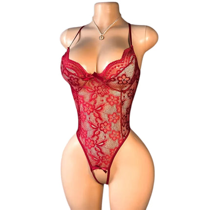 Sexy Porn Body Lingerie Women Wedding Night Underwear Open Crotch Babydoll Dress Lace See-through Bodysuit Nighty Exotic Pajamas
