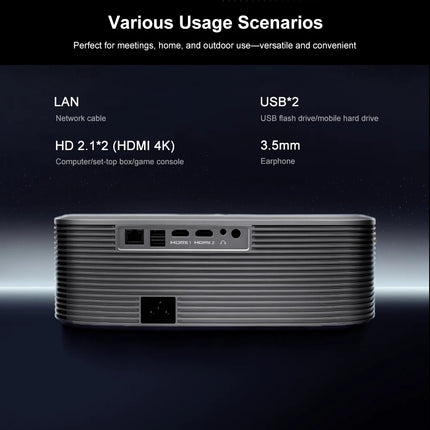 Everycom HQ11W 3600 ANSI 4K Full HD Projector Android 15 3G 64G Home Theater WiFi6 Smart TV Movie Gaming Projectors Beamer