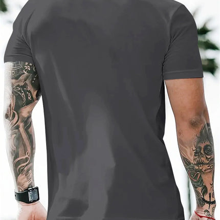 Men's Summer 100% Cotton Fashion Sports Casual Loose Golf Player Pattern Printed Round Neck Short Sleeve T-shirt Top
