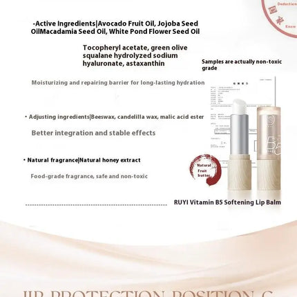 RUYI Lip Balm Hydrating Moisturizing Nourishing Dead Skin Removal Reduces Lip Lines Prevents Dryness And Cracking