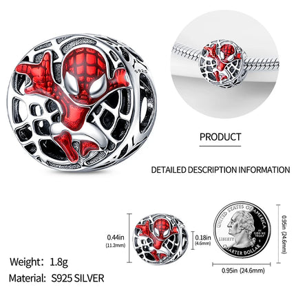 Charms 925 Sterling Silver Marvel Anime Avengers Lron Man Hot Series Fit Original Bracelet Womens Pendant Beads Jewelry Hot Gift