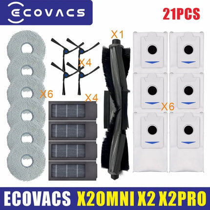 Ecovacs Deebot X2 Omni X2 / X2 Pro Plus/DEX86 Vacuum Hepa Filter Cleaner Robot Mop Cloths Main Side Brush Cover Accessories