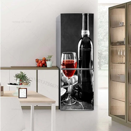 Coke Vending Machine Mural Refrigerator Door Art Mural Sticker Peel and Stick Phone Booth Coffee Wallpaper Fridge Door Decals