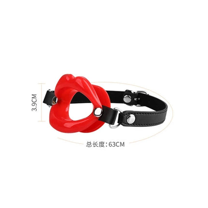Female Blowjob Toy Sex Slave Rubber Lips O Ring Open Mouth Gag Oral Fetish Bdsm Bondage Restraints Erotic Sexual Toys Adult Game