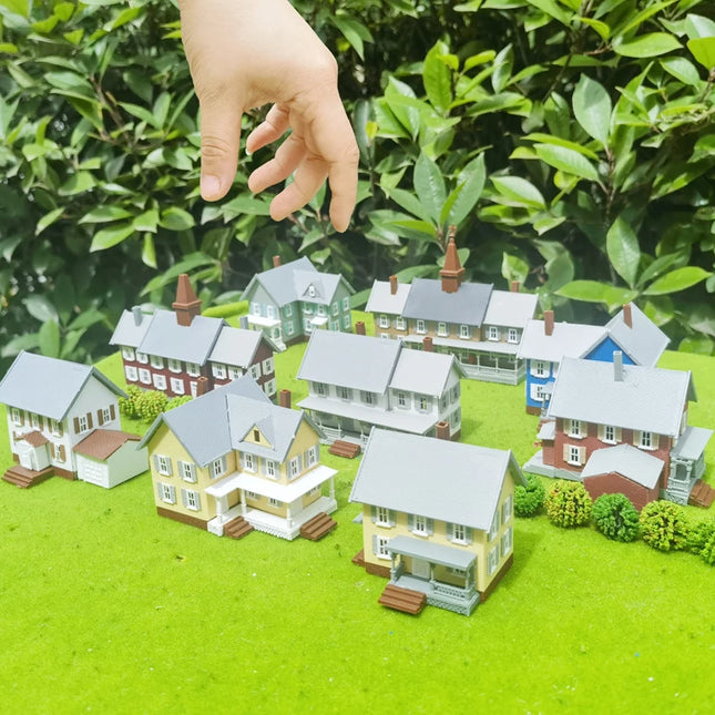 N Scale Model building kit Dwelling House 1:160 American Courtyard architecture Model Train Railway Layout DIY Material Diorama