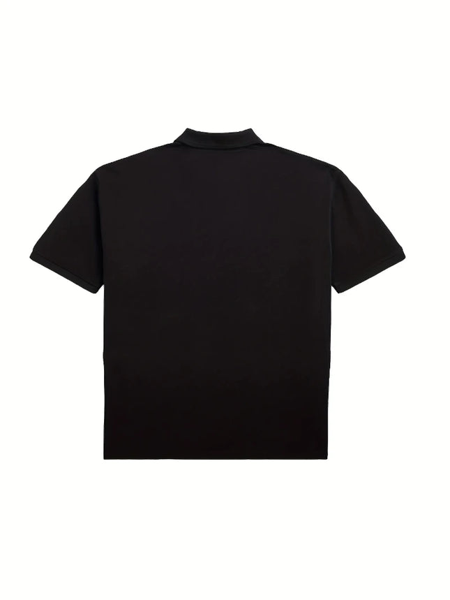 Y2K Casual Fashion Loose Short-sleeved Summer Letter Pattern Printing Polo Shirt High Street Retro Street Wear