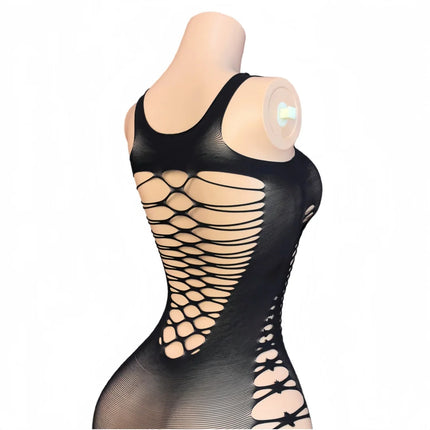 Women Tight Night Club Hollow Out Mesh Dress Sexy Fashion V Neck Embroidery Sleeveless Short Stretch Bodycon Dresses Nightdress