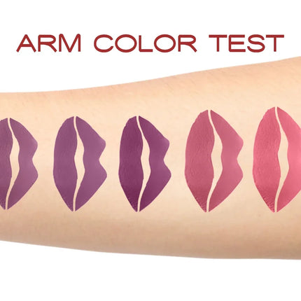 4 in 1 Cute Matte Lipstick Crayon Kit Combo Purple Lip Tint Velvet Sexy Moisturizing Lipstick Pen Waterproof Lasting Lip Makeup