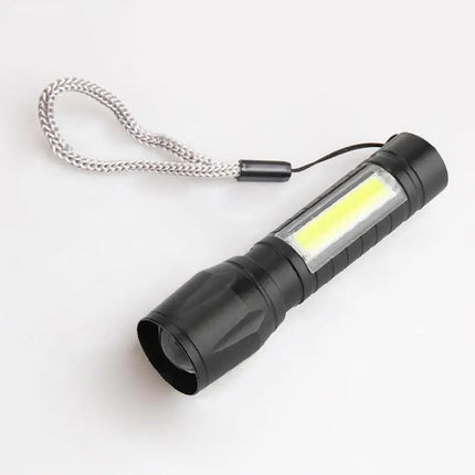Mini LED Flashlight Portable USB Charging Handheld Emergency Spotlight Waterproof Zoomable Light Ultra Bright Camping Torch