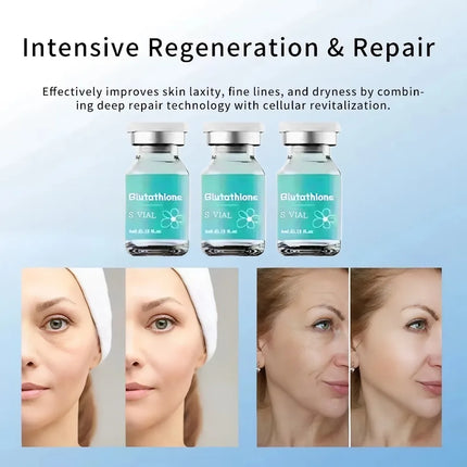 Glutathione Ampoule Essence 4ml×5 - Deep Moisturizing Facial Serum for Brightening & Firmness