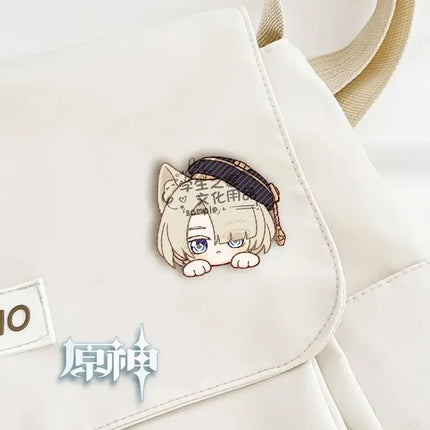 Game Impact Fontaine Neuvillette Wriothesley Rabbit Ears Small Hands Acrylic Badge Backpack Button Brooch Accessories Gifts