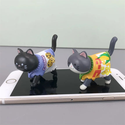 Capsule Toy Cat Wearing Candy Packaging Snack Wrapper Kitty Figure Kitten Doll Blind Box Collectible Ornaments Gifts