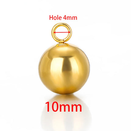 20pcs Stainless Steel Solid Ball Beads Charms Pendants for Necklaces Making DIY Jewelry Earrings Bracelets Findings Wholesale