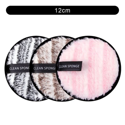 3Pcs Reusable Make Up Remover Pads Cotton Wipes Face Cleansing Sponge Cosmetics Microfiber Washable MakeUp Towel Skin Care Tools