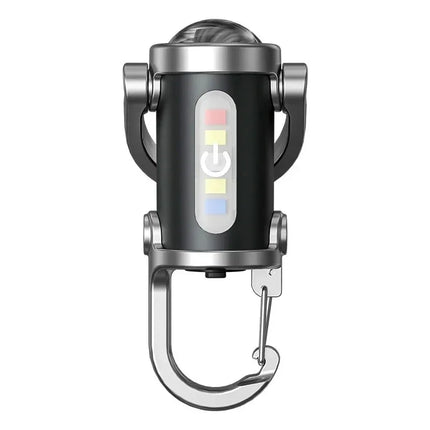 Mini Keychain Flashlight Rechargeable COB Pocket Work Light with Hook Emergency Warning Lamp for Camping Hiking Walking Outdoor