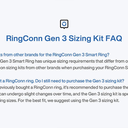 RingConn Gen 3 Smart Ring Sizing Kit Measure Finger Size 6-15 10 Available Sizes Size Check Before Purchase Accessory