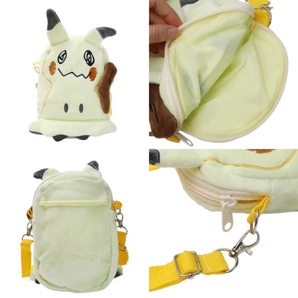 Pokemon Plush Backpack Gengar Mimikyu Eevee Snorlax Charmander Charizard Mew Rowlet Stuffed Toys Shoulder Bag for Kids Gifts