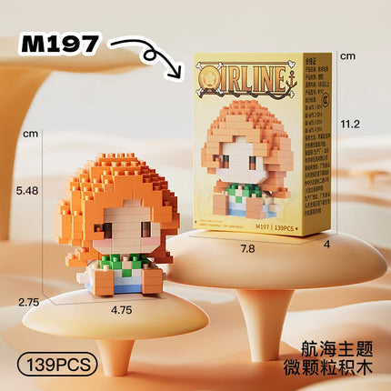 Anime Building Block One Luffy Nami Usopp Assembly Piece 3D Model Robin Franky Jinbe Sanji Mini Bricks Figure Toys For Gift