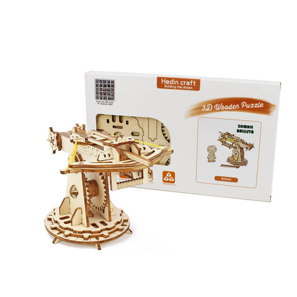 Wooden Puzzle Toy Rubber Band Launch Bow and Crossbow Handmade Creative Ornaments 3D Three-dimensional Puzzle