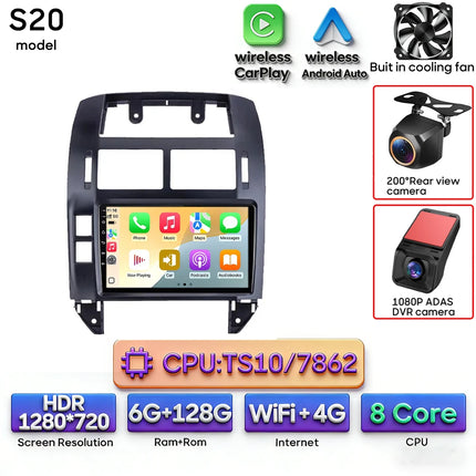 Android Car Radio Multimedia Car Radio Stereo Head Unit for Volkswagen Polo Mk4 2001 - 2011 with GPS Navigation Wireless CarPlay