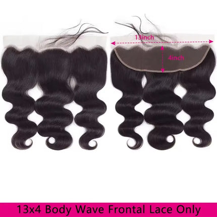 Body Wave HD Lace Closure Human Hair 4x4 13X4 HD Lace Closure Transparent Swiss Lace Pre Pluded 100% Human Hair With Baby Hair
