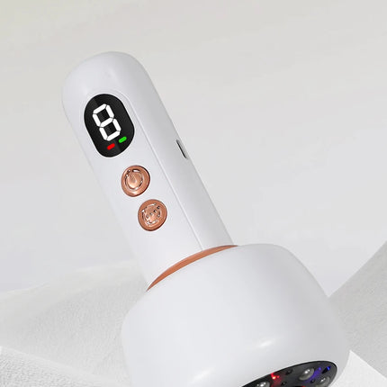 USB Rechargeable Abdominal Massager for Hot Compress and Adjustable Guasha Cupping Intensity Arm and Leg Massage Handheld
