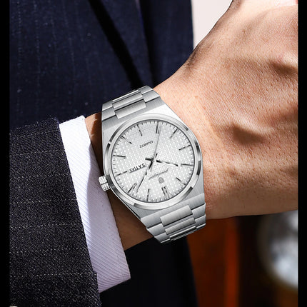 POEDAGAR Original Men's Watch Date Week Waterproof Luminous Stainless Steel Watches For Men Business Men's Quartz Wristwatch Reloj