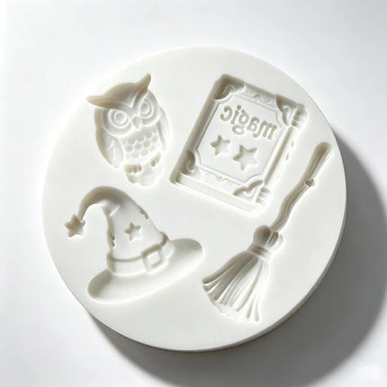 Magic Book Owl Silicone Sugarcraft Mold Cupcake Baking Mould Fondant Cake Decorating Tools