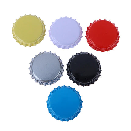 100 Pcs Crown Caps Homebrew Beer Caps Craft Beer Bottling Caps Oxygen Absorbing Seal Crown Caps for DIY Home Brewing Beer Tool