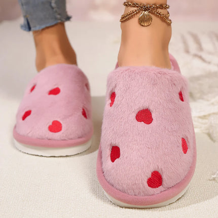Women's LOVE Slippers Fuzzy Fluffy Memory Foam Slides House Shoes Open Toe Indoor and Outdoor Cute Comfort Living Room Shoes