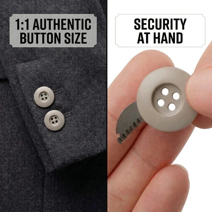 Convenient and durable button shaped foldable portable outdoor knife, concealed outdoor escape knife