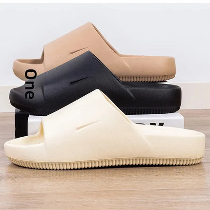 2024 New Ultra Soft Casual Sports Wear-Resistant Outdoor Elevated Slipper Sandals Couple Model Slippers For Women