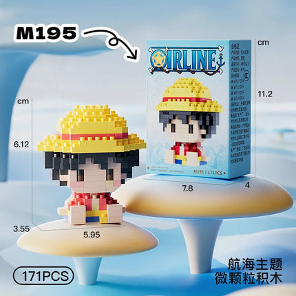 Anime Building Block One Luffy Nami Usopp Assembly Piece 3D Model Robin Franky Jinbe Sanji Mini Bricks Figure Toys For Gift